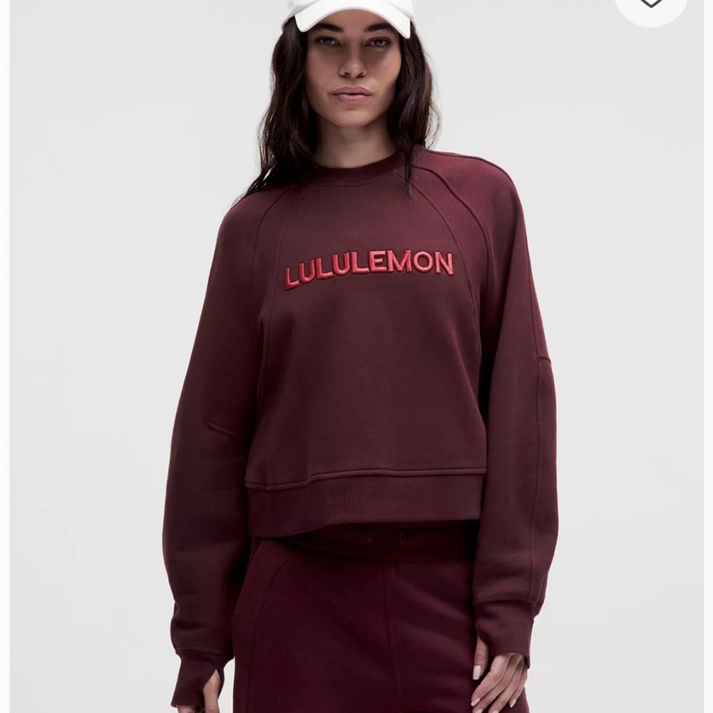 lululemon athletica Red Oversized Long Sleeve Sweatshirt